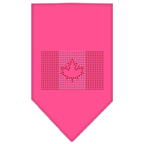 Canadian Flag Rhinestone Bandana Bright Pink Large